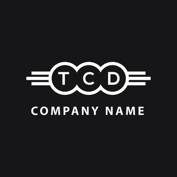 TCD letter logo design on black background. TCD  creative initials letter logo concept. TCD letter design.