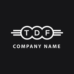 TDF letter logo design on black background. TDF  creative initials letter logo concept. TDF letter design.
