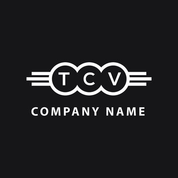 TCV letter logo design on black background. TCV  creative initials letter logo concept. TCV letter design.
