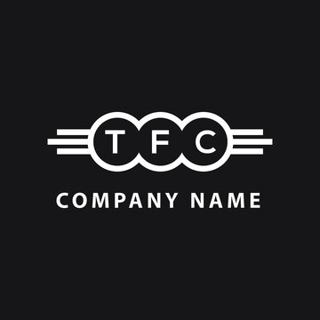 TFC letter logo design on black background. TFC  creative initials letter logo concept. TFC letter design.
