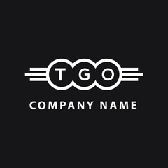 TGO letter logo design on black background. TGO  creative initials letter logo concept. TGO letter design.
