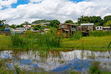 Zone humide dans les environs de Tananarive à Madagascar