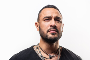 Lonely single man. Hispanic guy feeling lonely and melancholy. Sad face of young guy. Man cry with tears. Pensive man feeling stress. Lonely frustration man. Unhappy latino guy crying over lonely life