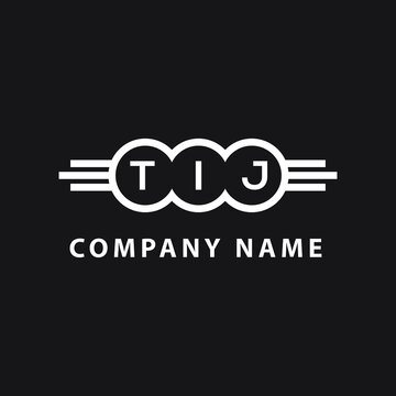TIJ letter logo design on black background. TIJ  creative initials letter logo concept. TIJ letter design.
