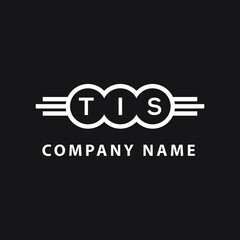 TIS letter logo design on black background. TIS creative initials letter logo concept. TIS letter design. 