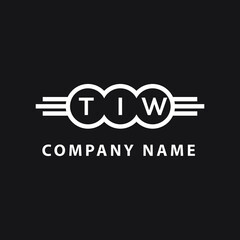 TIW letter logo design on black background. TIW creative initials letter logo concept. TIW letter design. 