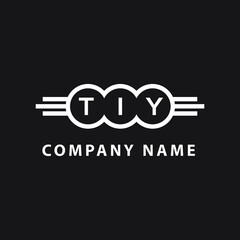 TIY letter logo design on black background. TIY creative initials letter logo concept. TIY letter design. 