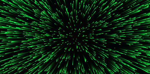Background with green lights  lines.