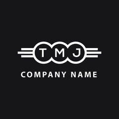TMJ letter logo design on black background. TMJ  creative initials letter logo concept. TMJ letter design.
