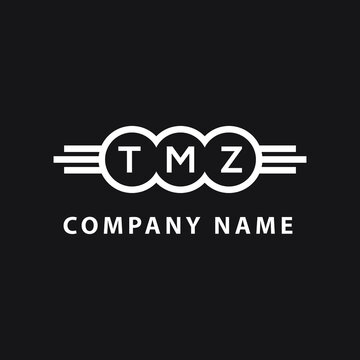 TMZ letter logo design on black background. TMZ  creative initials letter logo concept. TMZ letter design.