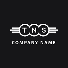 TNS letter logo design on black background. TNS  creative initials letter logo concept. TNS letter design.