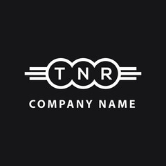 TNR letter logo design on black background. TNR  creative initials letter logo concept. TNR letter design.