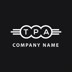 TPA letter logo design on black background. TPA  creative initials letter logo concept. TPA letter design.