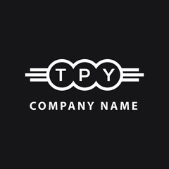 TPY letter logo design on black background. TPY  creative initials letter logo concept. TPY letter design.