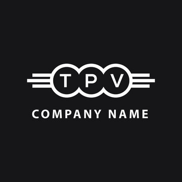 TPV letter logo design on black background. TPV  creative initials letter logo concept. TPV letter design.