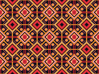 Geometric ethnic oriental ikat pattern traditional Design for background,fabric,wrapping,clothing,wallpaper,Batik,carpet,embroidery style.