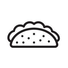 Taco , Food and drink outline icon.