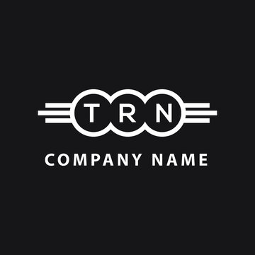 TRN letter logo design on black background. TRN  creative initials letter logo concept. TRN letter design.