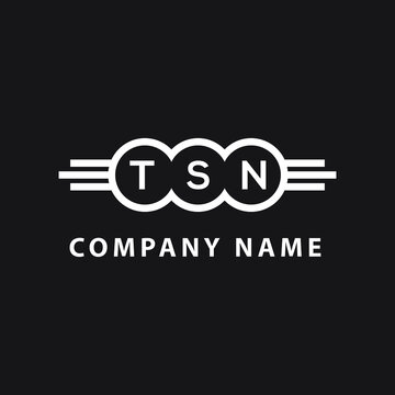 TSN letter logo design on black background. TSN  creative initials letter logo concept. TSN letter design.