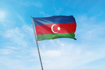 Azerbaijan Flag Photo, High-Quality Image of Azerbaijan Flag. Waving Azerbaijan Flag.