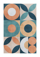 Abstract art,  watercolor geometric background. Design for poster, wall decoration, cover, EPS10 vector template