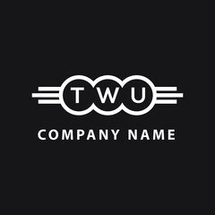 TWU letter logo design on black background. TWU  creative initials letter logo concept. TWU letter design.