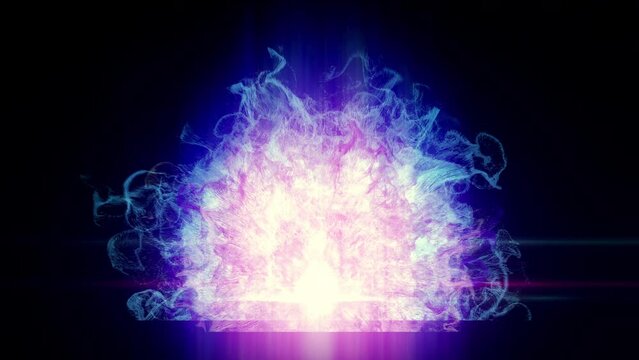 A Transportation Portal, Epic Portal Opening And Closing With Particles, 4K Portal Energy Gate Open, Powerful Gateway, Detailed Reveal Animation And Formation Colorful Smoke And Particles