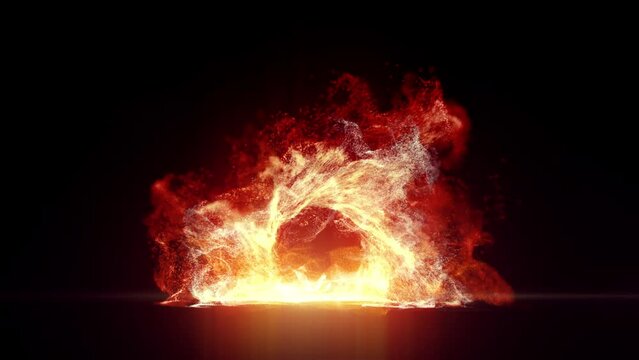 a transportation portal, 4K portal energy gate open, powerful gateway, detailed reveal animation and formation, fire portal opening and closing, detailed fire formation, fire portal