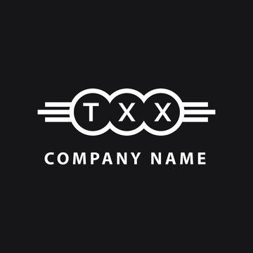 TXX letter logo design on black background. TXX  creative initials letter logo concept. TXX letter design.