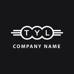 TYL letter logo design on black background. TYL  creative initials letter logo concept. TYL letter design.

