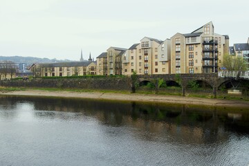 Houses on the bank, in Lancashire.