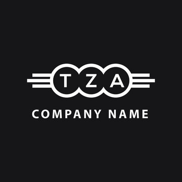 TZA letter logo design on black background. TZA   creative initials letter logo concept. TZA letter design.

