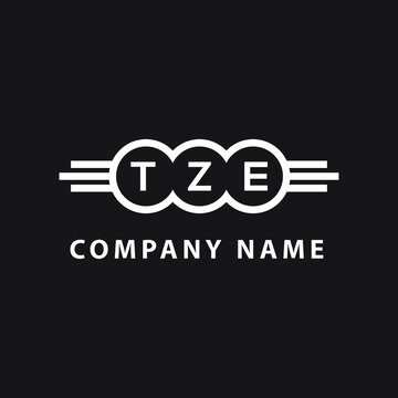 TZE letter logo design on black background. TZE  creative initials letter logo concept. TZE letter design.

