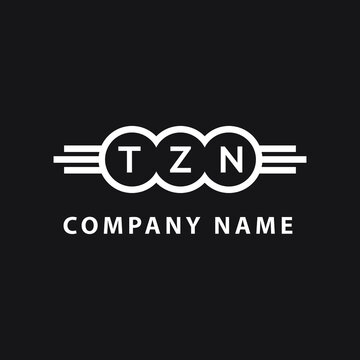 TZN letter logo design on black background. TZN  creative initials letter logo concept. TZN letter design.
