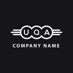 UQA letter logo design on black background. UQA  creative initials letter logo concept. UQA letter design.
