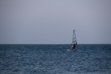 windsurfer on the sea