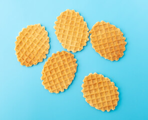 Sweet cookies isolated on blue