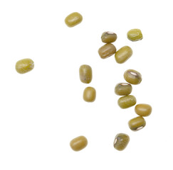 Mung beans isolated on white background.