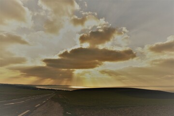 Fototapeta premium Rayon soleil sur la mer