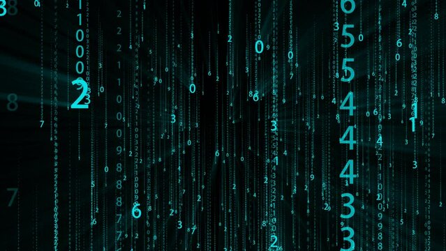 Binary digit string scrolling