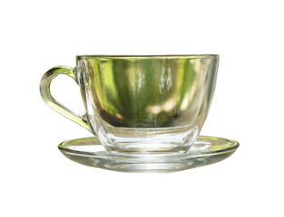 empty hot tea cup ‭isolated on white background