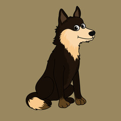 German shepeherd illustration