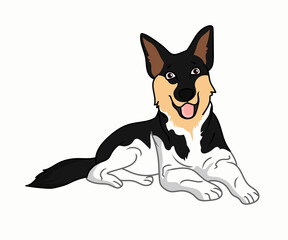 German Shepherd vector isolated