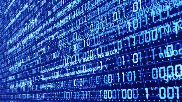 AI big data information flow data code program rolling.