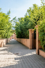 The entrance to the labyrinth of the Masone (labirinto della Masone) in Fontanellato, Parma, Italy