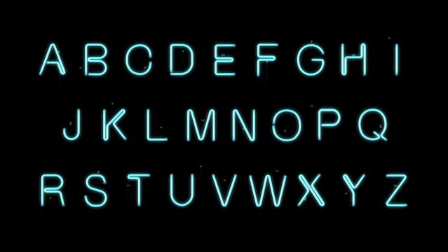 Characteristic inclusion of neon alphabet