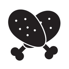Chicken Drumstick , Food and drink solid icon.