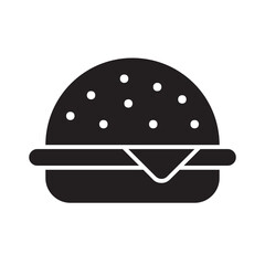 Burger , Food and drink solid icon.