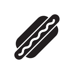 Hotdog , Food and drink solid icon.