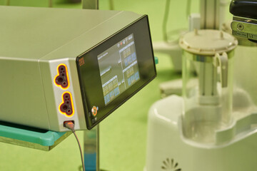 medical device in the operating room. equipment for medical indicators of the patient in the operating room